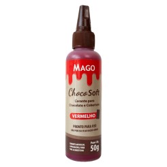 Cor ChocoSoft Vermelho 50g Mago