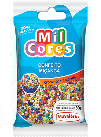 Miçanga Colorida Mil Cores pct 500g