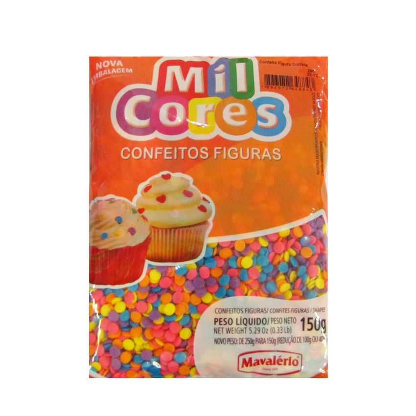 Conf Figura Confete Colorido 150g