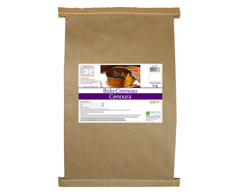 Vapt Bolo Cremoso Cenoura Festp 5kg