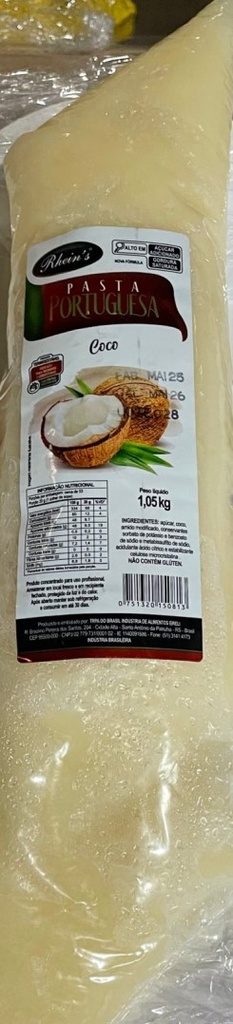 Pasta Portuguesa Coco 1,05 kg
