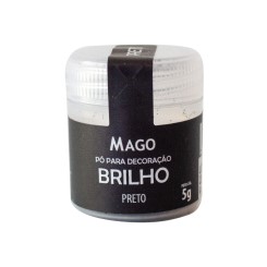Pó Dec Preto Brilho Mago 5g