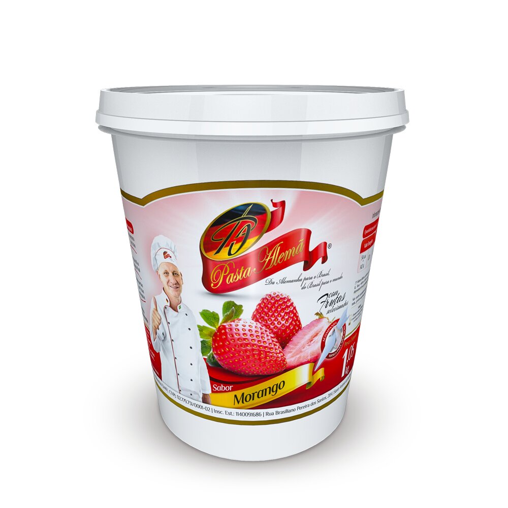 Pasta Alemã Morango bd 4 kg