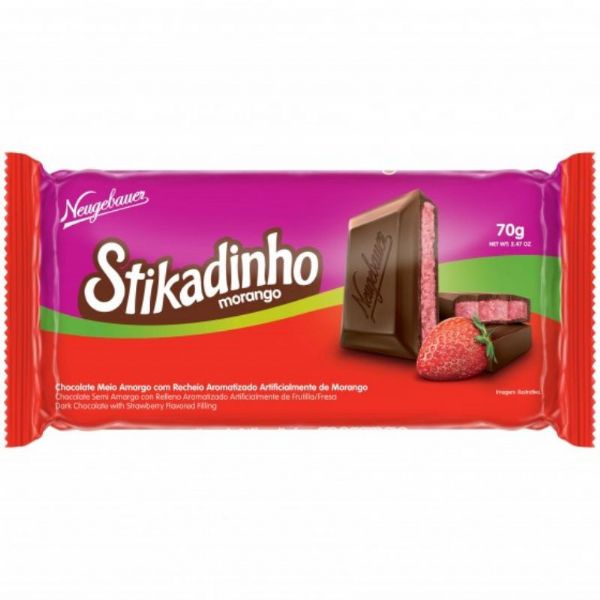 Choco Stikadinho Morango cx12x70g