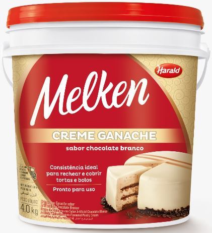 [2974] GANACHE Choco Bco Melken Harald 4kg