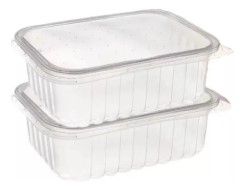 [6000] Pote C/Tampa Retang PP 750ml c/10un