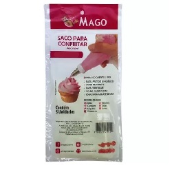 [4904] Manga p/Confeitar Descart MAGO M 5u